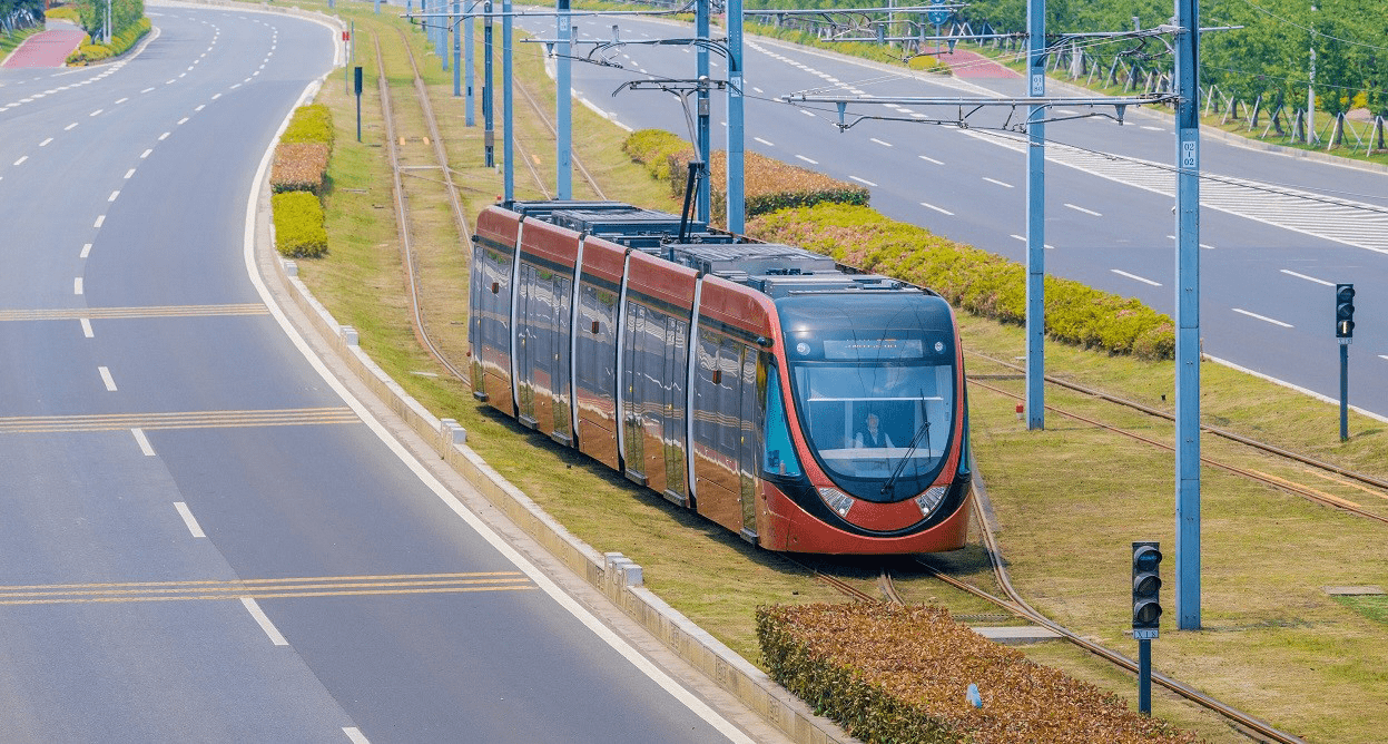 Suzhou Tram L3 exterior design in the city of Suzhou