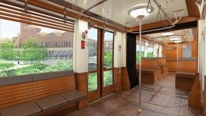 Interior design classic tram