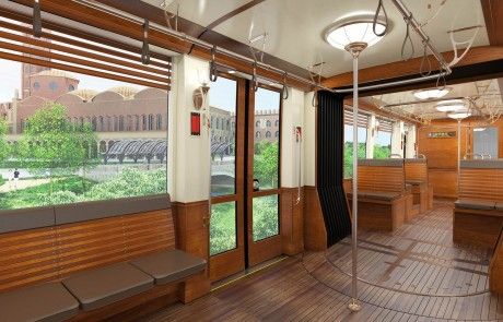 Interior design classic tram